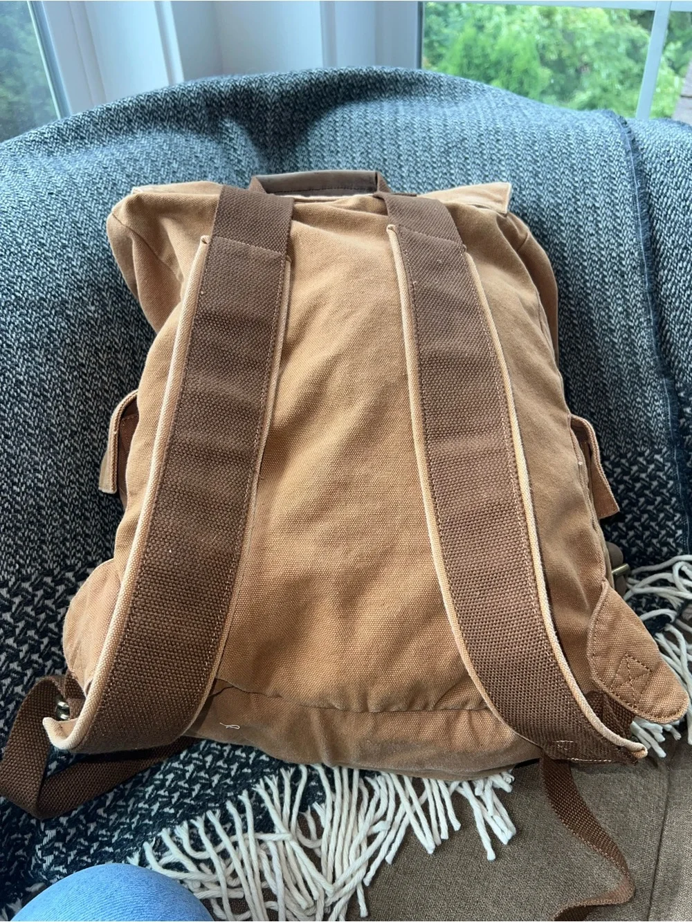 Vintage desertwolf Canvas Backpack in Tan - Casual Men’s Daypack